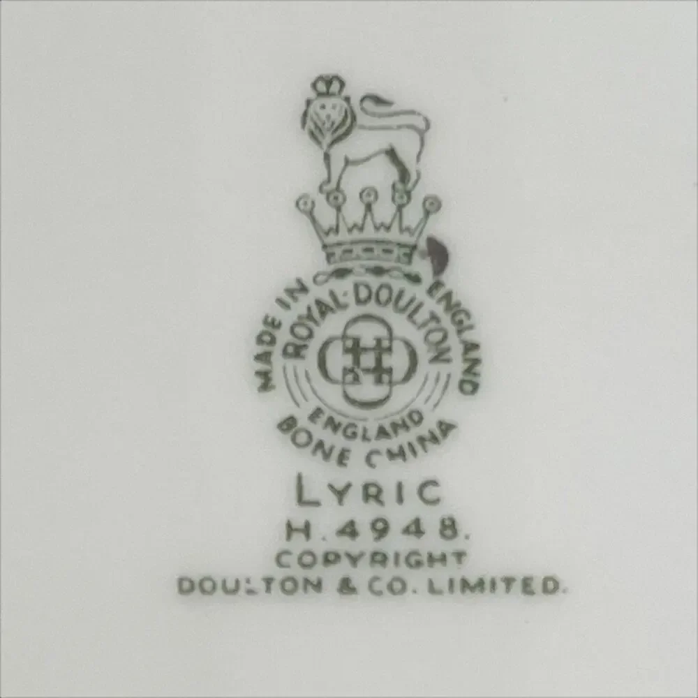 Vintage Royal Doulton England Fine Bone China Oval Serving Plate Lyric Pattern